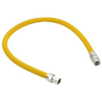 Image for Dormont® 36" Stainless Steel Gas Connector, Yellow Coated, 3/4" Mip X 1/2" Fip from HD Supply