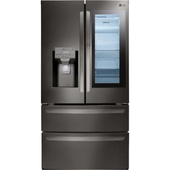 Image for LG 18.60-cu.ft. 3-Door French Door Refrigerator in Black Sta from HD Supply