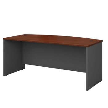 Image for Bush Business Furniture Hansen Cherry/Graphite Gray Bow Front Desk from HD Supply