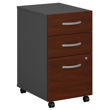 Image for Bush Business Furniture Hansen Cherry/Graphite Gray 3-Drawer Mobile File Cabinet from HD Supply