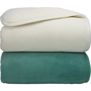 Image for Connoisseur™ Micro Velour Blanket, Queen 90x90, Ivory, Case Of  4 from HD Supply