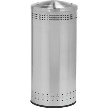 Image for Commercial Zone Products Precision Imprinted 360 25 Gallon Trash Can W/ Swivel Lid (Stainless Steel) from HD Supply