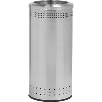 Image for Commercial Zone Products Precision Imprinted 25 Gallon Open Top Trash Can (stainless Steel) from HD Supply