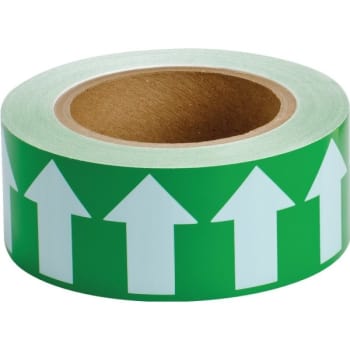 Brady® Directional Flow Arrow Tape Green/white