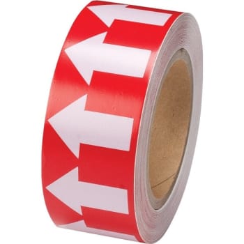 Image for Brady® Directional Flow Arrow Tape Red/white from HD Supply
