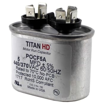 Image for Packard 440 Volt Oval Aluminum Motor Run Capacitor from HD Supply