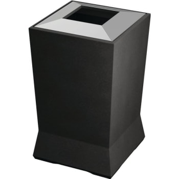Image for Commercial Zone Products ModTec 39 Gallon Square Trash Can w/ Liner (Gunmetal) from HD Supply