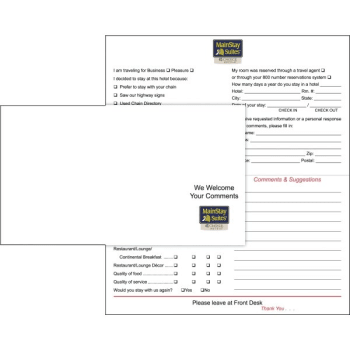 Image for Mainstay Suites Comment Card, Case Of 500 from HD Supply