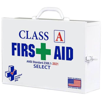 Image for Certified Safety 2-Shelf Class A First Aid Cabinet from HD Supply