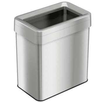 Image for Hls Commercial 16 Gallon Stainless Steel Rectangular Open-top Trash Can from HD Supply