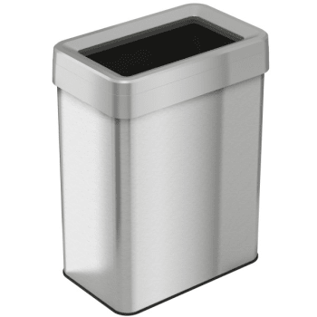 Image for Hls Commercial 18 Gallon Stainless Steel Rectangular Open-top Trash Can from HD Supply