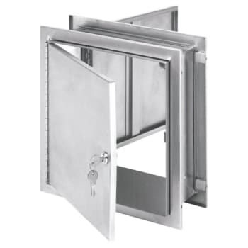 Image for Omnimed Stainless 8 1/8" Pass-Through Lockable Cabinet With Adjustable Flange from HD Supply