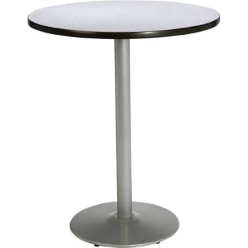 Image for KFI 30" Round Bistro Height Pedestal Table, Gray Nebula HPL Top, Round Base from HD Supply