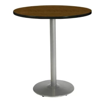 Image for KFI 42" Round Bistro Height Pedestal Table, Walnut HPL Top, Round Base from HD Supply