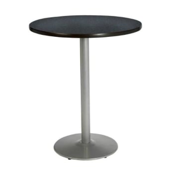Image for KFI 36" Round Bistro Height Pedestal Table, Graphite Nebula HPL Top, Round Base from HD Supply