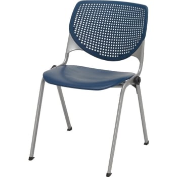 Image for KFI Stack Chair, Perforated Back, 400 Weight Capacity, Navy Seat And Back from HD Supply