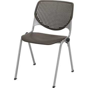 Kfi Stack Chair With Perforated Back, 400 Weight Capacity, Brownstone