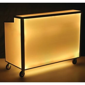 Forbes Luxe LED Lighted 5' Mobile Bar