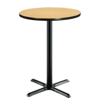 Image for KFI 30" Round Pedestal Table Natural High Pressure Laminate Top Cast Iron Base from HD Supply