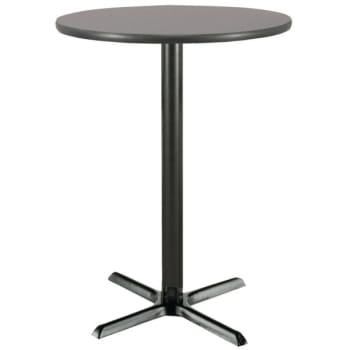 Image for KFI 36 Inch Round Bar Height Pedestal Table Graphite Laminate Top Cast Iron Base from HD Supply