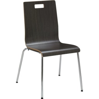 KFI Cafe Chair With Bent Plywood Shell In Espresso Laminate Finish