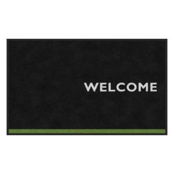M+A Matting 3 x 5 ft ColorStar Impressions Microtel Welcome Mat (Green Stripe)