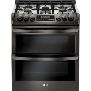 LG 6.9-Cu. Ft. Gas Range with Double Oven Black Stainless St