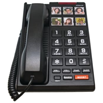 Image for Scitec H3000 Single-Line Big-Button Elder Care Telephone Black from HD Supply