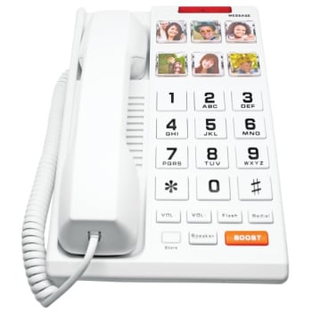 Image for Scitec H3000 Single-Line Big-Button Elder Care Telephone White from HD Supply