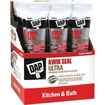 Image for DAP 5.5 Oz Kwik Seal Ultra Premium Siliconized Sealant (White) (12-Count) from HD Supply