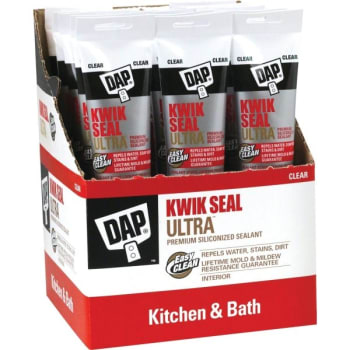 Image for Dap 5.5 Oz Kwik Seal Ultra Premium Siliconized Sealant (Clear) (12-Count) from HD Supply