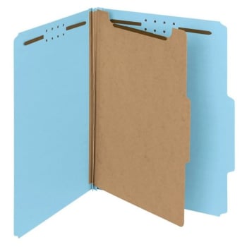 SMEAD® Blue Pressboard 100% Recycled Classification Folder, Package Of 10