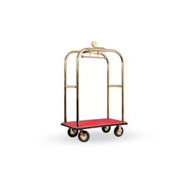Executive Series Boardwalk Gold Tone Bellman'S Cart