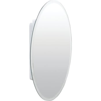 American Pride 21w X 31 H Frameless Oval Beveled Recessed Medicine Cabinet Hd Supply