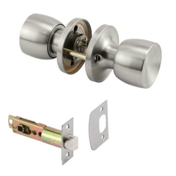 Image for Passage Knob, 2-3/8 In. And 2-3/4 In. Backset, Tulip, Stn Chrm from HD Supply