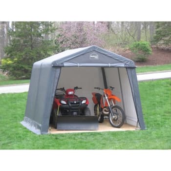 Shelterit™ 12'x10'  Shed Delivers Year-Round Protection Lawn Equipment, Tools