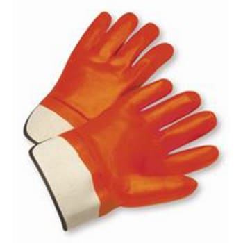 Radnor Large Orange Polyvinyl Chloride Cold Weather Glove W/ Safety Cuff, 3 Pair