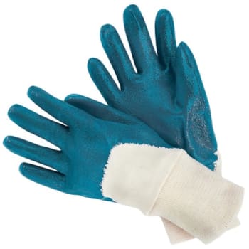 Radnor Small Jersey Lined Nitrile Palm Coated Glove W/ Knit Wrist Cuff, 4 Pair