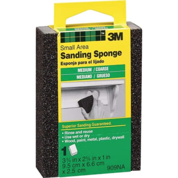 3M 909ESF 3-3/4" x 2-5/8" x 1" M/C Sanding Sponge, Package Of 24