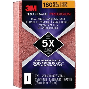 Image for 3M Pro Grade Precision Sanding Sponge, 180 Grit, 2.875x4-1/2x1", Package Of 12 from HD Supply