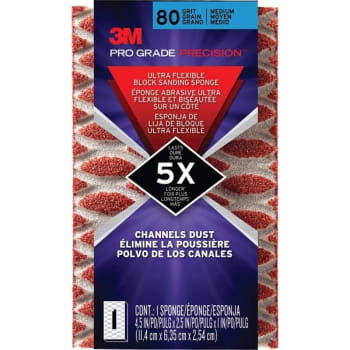 Image for 3M Pro Grade Ultra Flexible Sanding Sponge 80 Grit 2-1/2x4-1/2x1" Package Of 12 from HD Supply