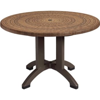 Image for Grosfillex Sumatra 42" Round Melamine Wicker Table from HD Supply