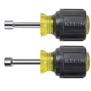 Klein Tools® Stubby Nut Driver Set With Shaft 1-1/2", Package of 2