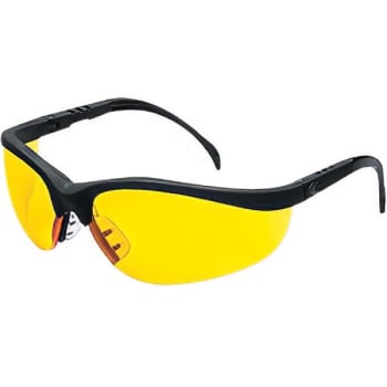 Image for Crews Safety Products Klondike Amber Black Frame Safety Glasses, Package Of 4 from HD Supply