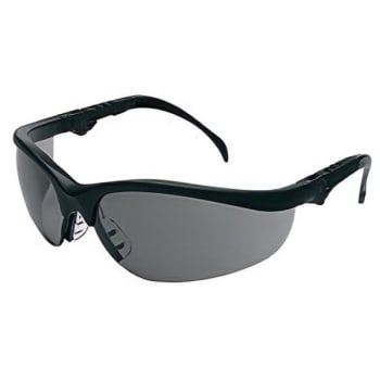 Crews Safety Products Klondike Gray Black Frame Safety Glasses, Package Of 2