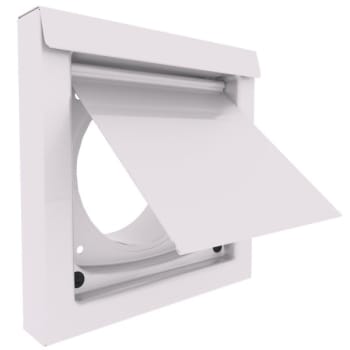 In-O-Vate 4" Flush-Mount Wall Vent, Metal - White