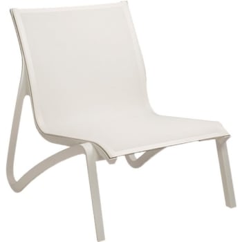 Image for Grosfillex® Sunset Lounge Chair, White Sling, Glacier White Frame Package Of 4 from HD Supply