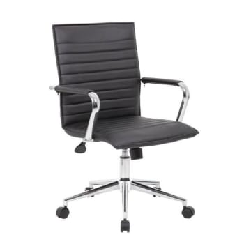 Boss Office Products Vinyl Hospitality Chair, Black