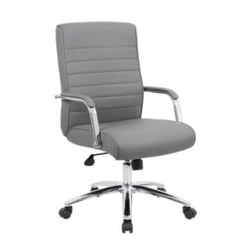 Boss Office Products Modern Conference Chair, Grey