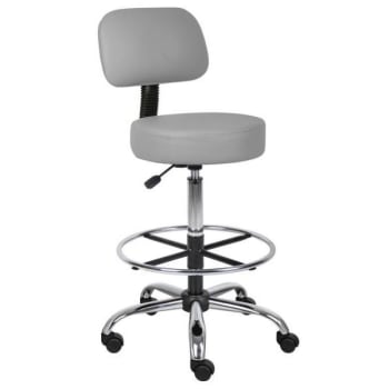 Image for Boss Office Products Medical Drafting Stool With Backrest, Gray from HD Supply